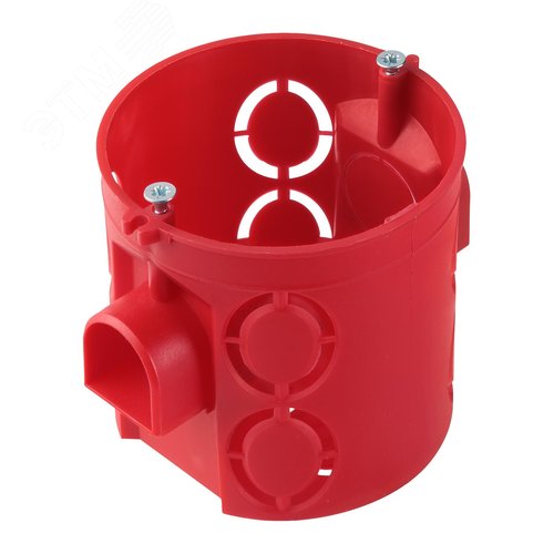 Установочная коробка СП D68х62мм углубленная саморезы стыковочные узлы красная IP20 TDM 6