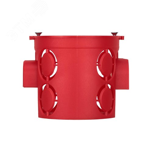 Установочная коробка СП D68х62мм углубленная саморезы стыковочные узлы красная IP20 TDM 2