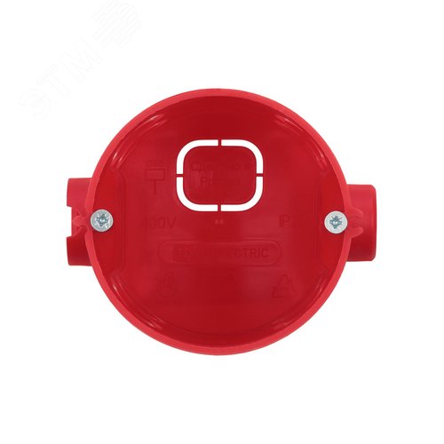 Установочная коробка СП D68х62мм углубленная саморезы стыковочные узлы красная IP20 TDM 7