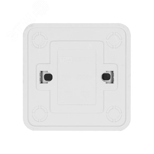 Выключатель двухклавишный открытой установки IP20 10А, белый ''Ладога'' 6