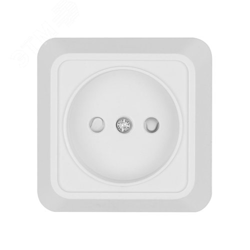 Розетка 2П открытой установки с защитными шторками IP20 10А, белый ''Ладога'' 4