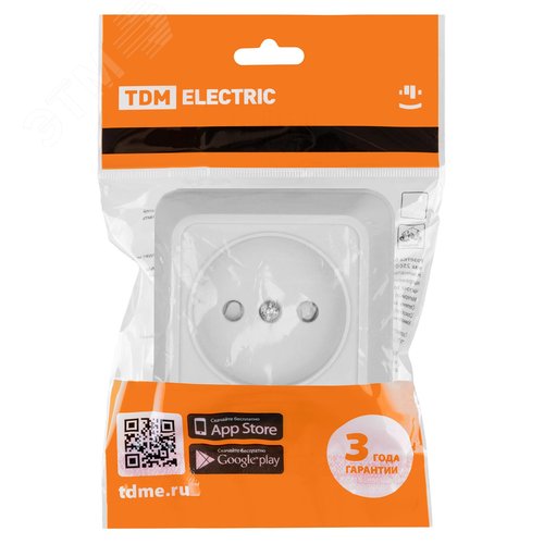 Розетка 2П открытой установки с защитными шторками IP20 10А, белый ''Ладога'' 7