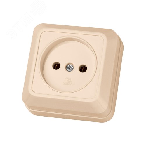 "Розетка 2П открытой установки IP20 10А 250В (керамика) сл. кость ""Ладога"" TDM" 4