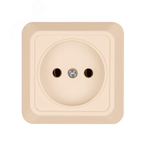 "Розетка 2П открытой установки IP20 10А 250В (керамика) сл. кость ""Ладога"" TDM" 7