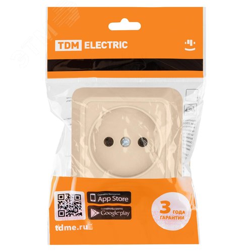 "Розетка 2П открытой установки IP20 10А 250В (керамика) сл. кость ""Ладога"" TDM" 5