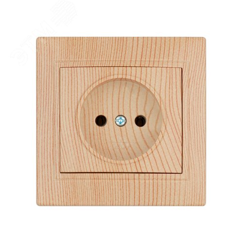 Розетка 2П 10А 250В ЭКО (сосна) Таймыр TDM 2
