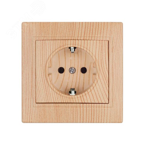 Розетка 2П+З 16А 250В ЭКО (сосна) Таймыр TDM 2