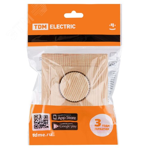 Светорегулятор поворотный RL 300 Вт ЭКО (сосна) Таймыр TDM 4