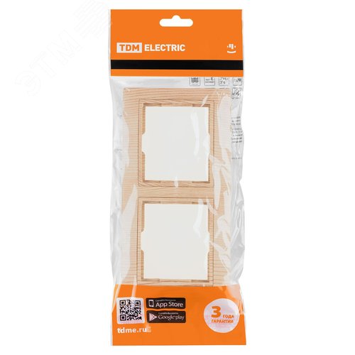 Рамка 2-х постовая горизонтальная ЭКО (сосна) Таймыр TDM 2
