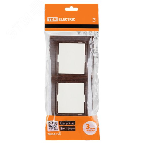 Рамка 2-х постовая горизонтальная ЭКО (бук) Таймыр TDM 5