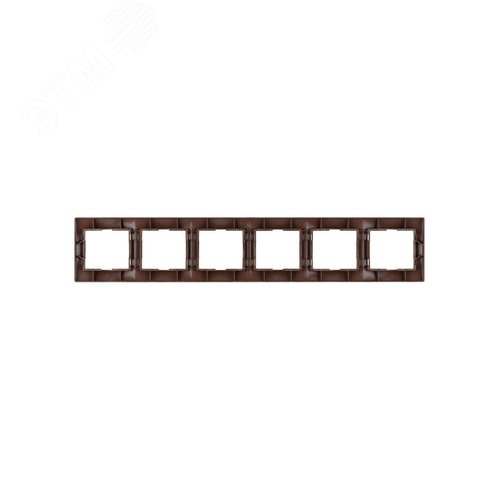 Рамка 6 постовая горизонтальная ЭКО (бук) Таймыр TDM 3