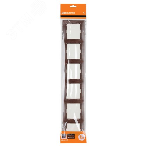 Рамка 6 постовая горизонтальная ЭКО (бук) Таймыр TDM 2