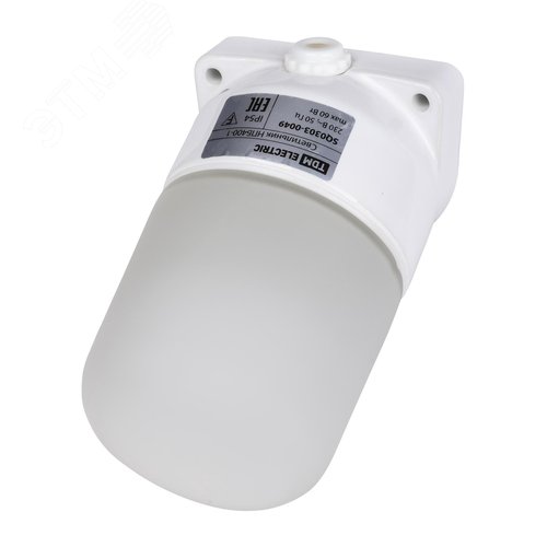 Светильник для бани сауны НПБ400-1 настенный, наклонный, IP54, 60Вт, E27, белый, основание керамика