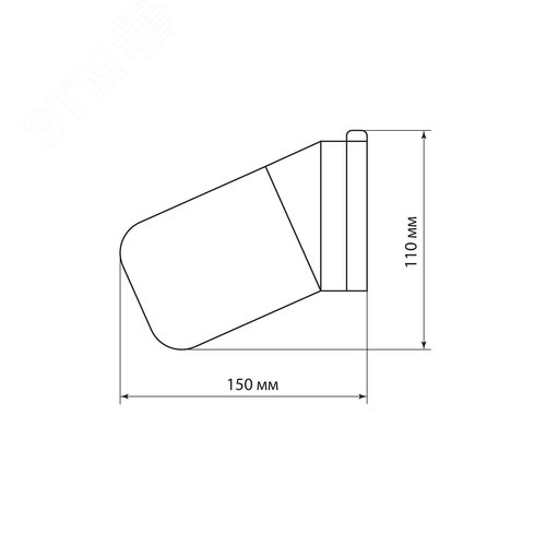 Светильник для бани сауны НПБ400-1 настенный, наклонный, IP54, 60Вт, E27, белый, основание керамика 6