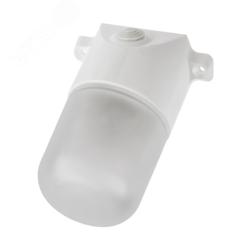 Светильник для бани и сауны НПБ400-1П настенный, наклонный белый, IP54, 60Вт, E27, основание поликарбонат