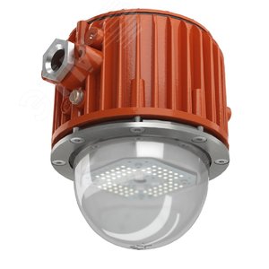 Светильник LED ЖЕЛУДЬ 2.0 Ех 30Вт 3000Лм 5,0К прозрачный рассеиватель IP67 с нажимным фланцем сверху на трубу 3/4 - Led Effect