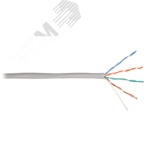 Кабель витая пара категории 5Е 4x2x0.5  305 м 100% мед (UTP4 CU (BC) Cat5e PVC (Alarmico) серый) - Alarmico