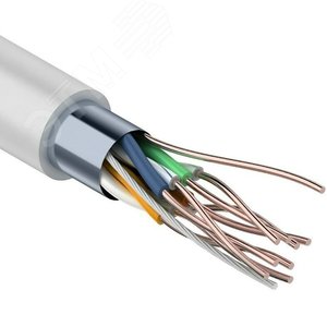 Кабель экранированная витая пара категории 5E 4х2х05 305 м CCA (30% медь) (FTP4 CCA Cat5e PVC (Alarmico) серый) - Alarmico