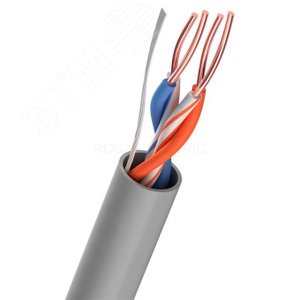 Кабель витая пара категории 5Е 2х2х05 305 м CCA (30% медь) (UTP2 CCA Cat5e PVC (Alarmico) серый) - Alarmico