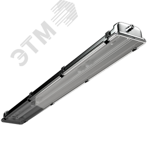 Светильник INOX 2x36 HF ES1 накл.IP65 ЭПРА ав.бл. нерж.сталь - фото 2