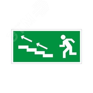 Пиктограмма ПЭУ 007 По лестнице вверх налево 135х260 SIRAH IP65