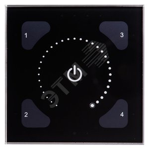 Панель управления сенсорная 191GB DALI черное стекло - Световые Технологии