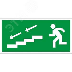 Пиктограмма 005 По лестнице вниз налево 200х200 PC-M