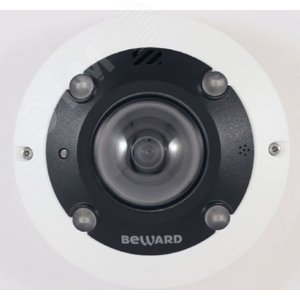 Видеокамера IP панорамная Fisheye 12 Мп 1/1.7 КМОПSONY Exmor R 4000x3000 60 к/с H.264 объектив fisheye эл-мех ИК-фильтр 12В (DC)/PoEѕIP66 -40 +50 - Beward