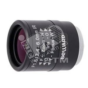 Объектив вариофокальный мегапиксельный f 2.4-6.0мм F1.6 1/2.7` день/ночь 2мп ` - Beward