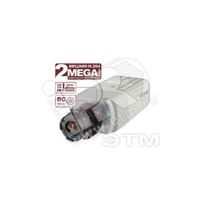Видеокамера IP корпусная день/ночь ИК 2Мп, 1/2.7 КМОП без объектива BD4330-K12F 12 к/с термокожух кронштейн - Beward