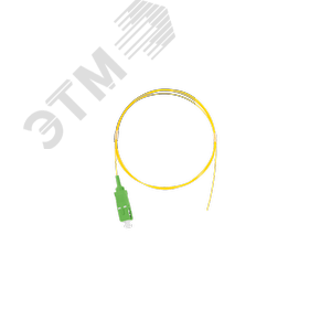 Пигтейл SM 9/125 OS2 SC/APC LSZH 0.9мм желтый 1м уп-ка 2шт. - NIKOMAX