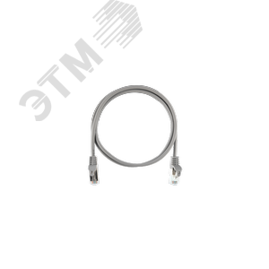 Патч-корд F/UTP 4 пары, Кат.5e, 2хRJ45/8P8C, T568B, 7x0,150мм, LSZH, серый, 5м