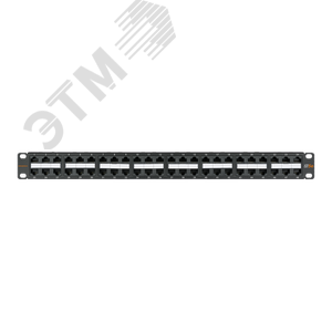 Панель 19 1U 48 портов Кат.5e RJ45/8P8C неэкран   черная - NIKOMAX/NIKOLAN