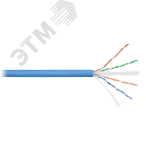 Витая пара U/UTP 4 пары Cat 6a одножильный медный 057мм внутренний LSZH голубой 500м - NIKOMAX/NIKOLAN