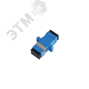 Адаптер оптический, SM 9/125, SC/UPC-SC/UPC, одинарный, синий, уп-ка 2шт.