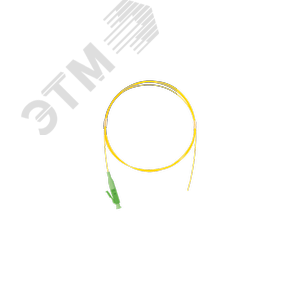 Пигтейл SM 9/125 OS2 LC/APC LSZH 0.9мм желтый 1м уп-ка 2шт. - NIKOMAX