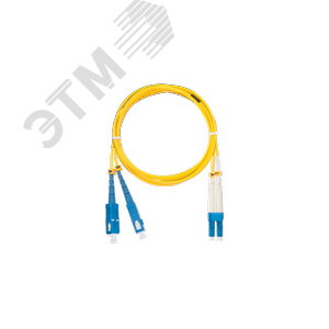 Патч-корд оптический переходной SM 9/125 OS2 SC/UPC-LC/UPC двойной LSZH 2мм