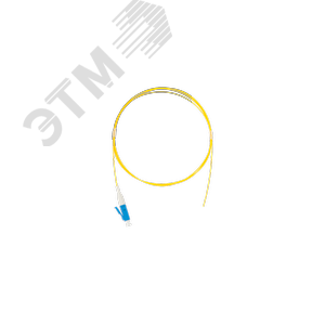 Пигтейл SM 9/125 OS2 LC/UPC LSZH 0.9мм желтый 1м уп-ка 2шт. - NIKOMAX