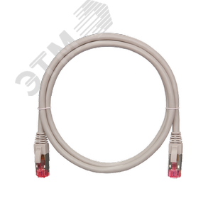Шнур S/FTP 4 пары, Кат.6a, 2хRJ45/8P8C, T568B, 7х0,160мм, PVC, серый, 3м (NMC-PC4SA55B-ES-030-GY) - NIKOMAX/NIKOLAN