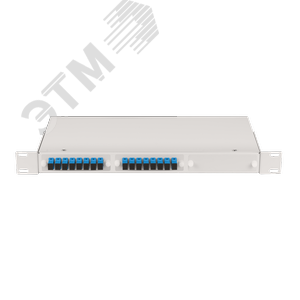 Оптический кросс 19дюйм 1U укомплектованный на 16 портов SC/UPC SM 9/125 OS2 (NMF-RP16SCUS2-WS-1U-GY) - NIKOMAX/NIKOLAN