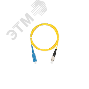 Шнур оптический переходной SM 9/125 OS2 SC/UPC-FC/UPC одинарный LSZH 2мм желтый 15м (NMF-PC1S2C2-SCU-FCU-015-R)