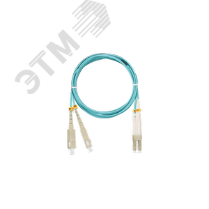 Шнур оптический переходной MM 50/125 OM3 SC/UPC-LC/UPC двойной LSZH 2мм аква 15м (NMF-PC2M3C2-SCU-LCU-015-R) - NIKOMAX/NIKOLAN