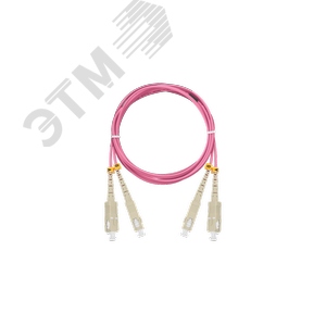 Пигтейл оптич соед MM 50/125 OM4 SC/UPC-SC/UPC двойной LSZH 2мм маджента 3м - NIKOMAX/NIKOLAN