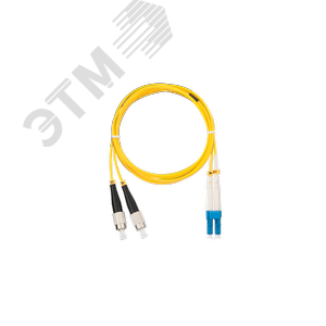 Пигтейл оптич переходной SM 9/125 OS2 FC/UPC-LC/UPC двойной LSZH 2мм желтый 7м - NIKOMAX/NIKOLAN