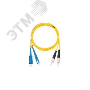 Пигтейл оптич переходной SM 9/125 OS2 SC/UPC-FC/UPC двойной LSZH 2мм желтый 2м - NIKOMAX/NIKOLAN