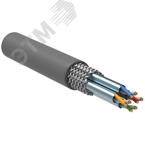 Витая пара S/FTP кат.6A 4x2х23AWG solid LSZH 305м серый ITK (LC1-C6A04-621)