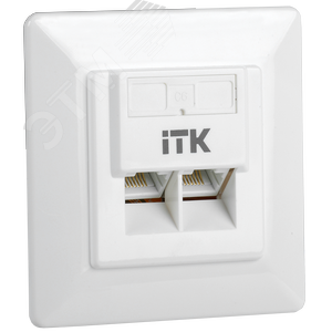 Розетка информационная внутренняя RJ45 кат. 6 UTP 2 порта - IEK (ИЭК)