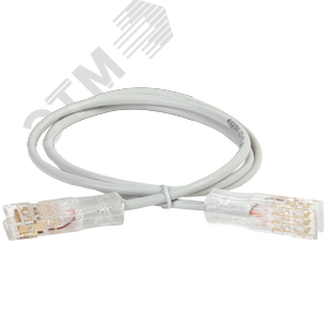 Патч-корд ITK 110-110 2 пары кат.5Е 1м серый - IEK (ИЭК)