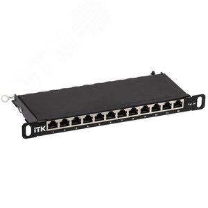 Патч-панель ITK 0.5U кат.5E STP 12 портов 10дюйм Dual IDC (PP12-D05UC5ES-D05-10) - ITK