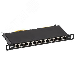 Патч-панель 0.5U кат6 STP 12 порт 10д DualIDC - IEK (ИЭК)